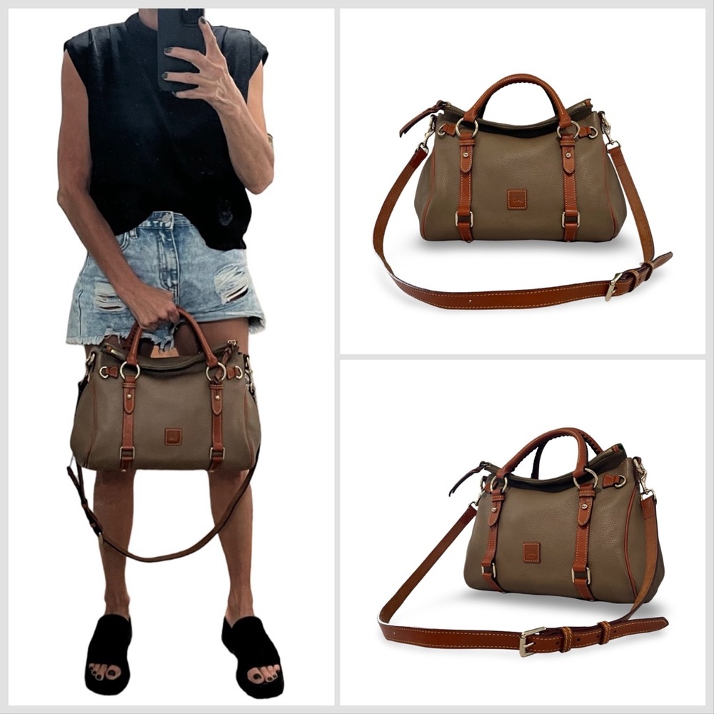 Dooney & Bourke Pebble Grain Satchel in Taupe - Picture 11 of 12